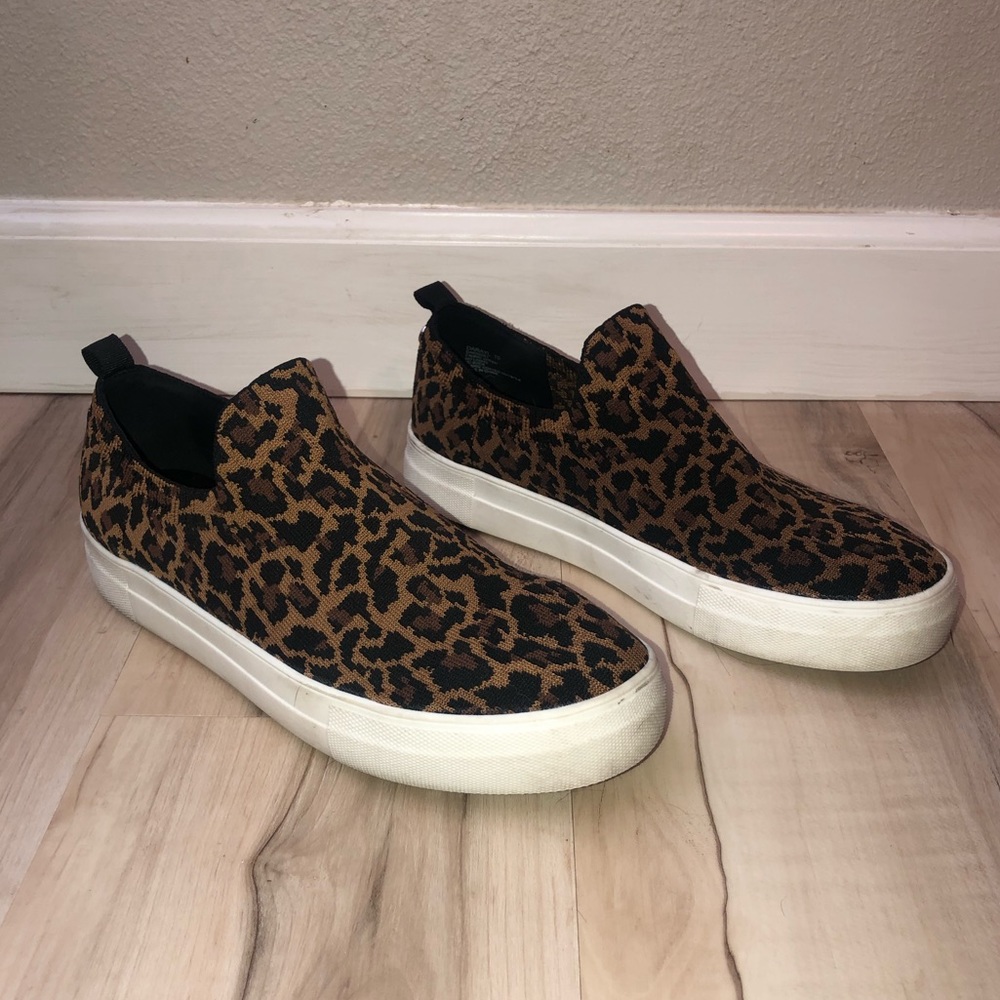 Steve Madden Cheetah Print Slip on Sneakers